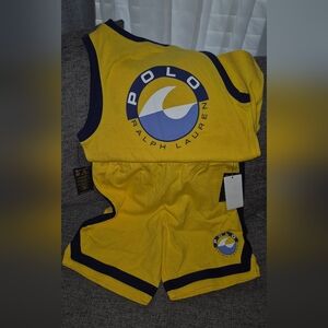 Polo Ralph Lauren Yellow Tank and Shorts Set